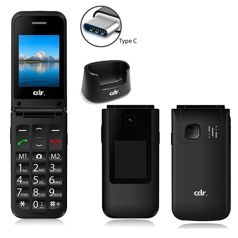 Cellulare CDR C38 2G Bluetooth tasto SOS - black