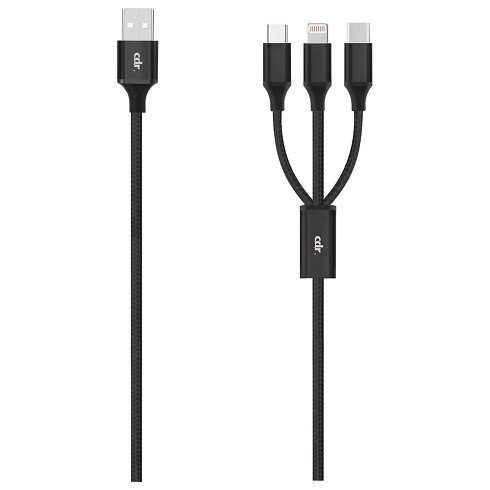 Cavo USB 3A 1 metro 3 in 1  black