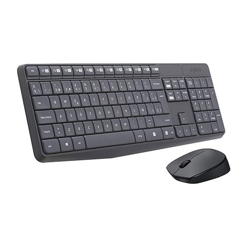 Logitech Wireless Set Tastiera e Mouse MK235 black