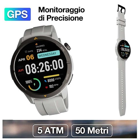 AGM Legion Smart Watch Rugged GPS - Resistente 5 ATM IP68 (MIL-STD-810H) grey