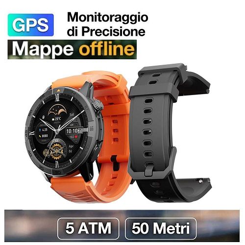 Legion Pro Smart Watch Rugged GPS - Resistente 5 ATM IP68 (MIL-STD-810H)&nbsp;Black Orange