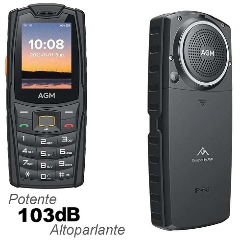 AGM M6 Telefono Rugged con Tastiera,  Altoparlante da 3,5 W, 35 mm, 109 dB