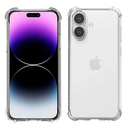 Custodia antishock per iPhone 16 Plus trasparente