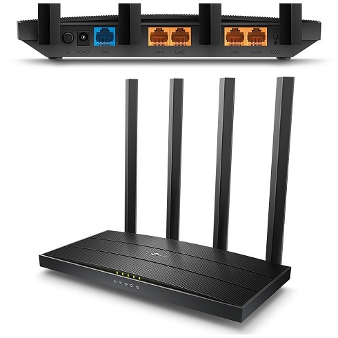 TP-Link Archer C80 Router Wi-Fi Dual Band AC1900 5 Porte Gigabit, F (FTTH, FTTB, Ethernet), 3x3 MU-MIMO