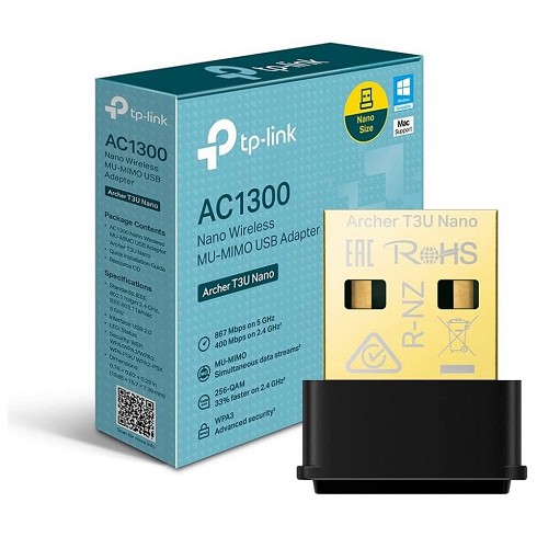 TP-Link Archer T3U Nano adattatore USB Wireless Dual-Band AC1300Mbps, MU-MIMO