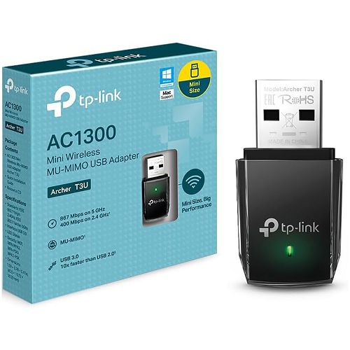 TP-Link Archer T3U adattatore USB Wireless Dual-Band AC1300Mbps, MU-MIMO