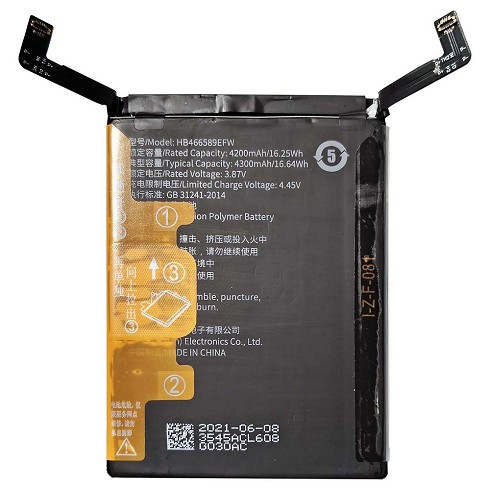 Batteria Huawei HB466589EFW bulk per Honor 50 Lite, Huawei Nova 8i