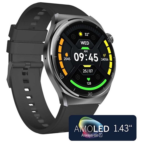 SmartWatch Beafon 401 black metal, Google Fit, compatibile GPS, chiamata Bluetooth