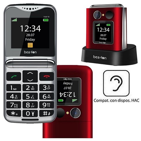 Cellulare Beafon Fold 10 rosso - tasto SOS - senza alimentatore (2025)