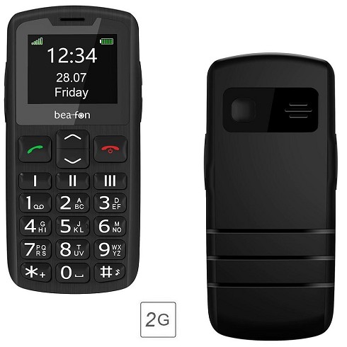 Cellulare 2G Beafon SL230 black senza alimentatore&nbsp;(silver line 2025)
