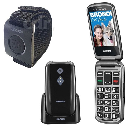 Cellulare Brondi Amico Sicuro Plus con braccialetto SOS