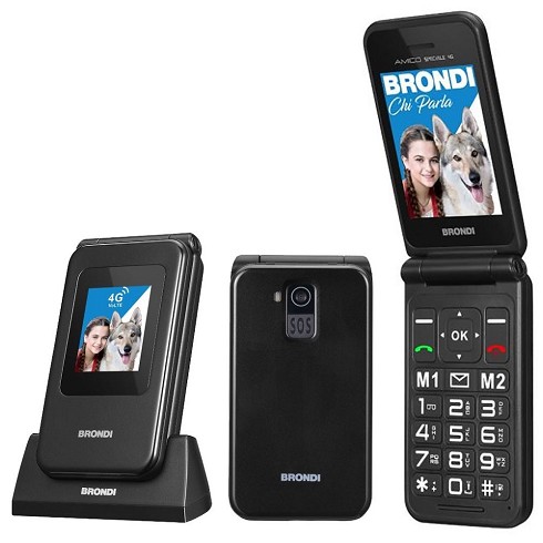 Cellulare Brondi Amico Speciale 4G nero (black metal)