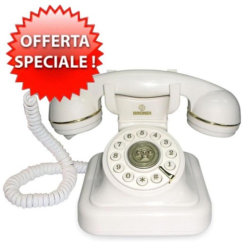 Telefono fisso Brondi Vintage 20 bianco - PREZZO RIBASSATO