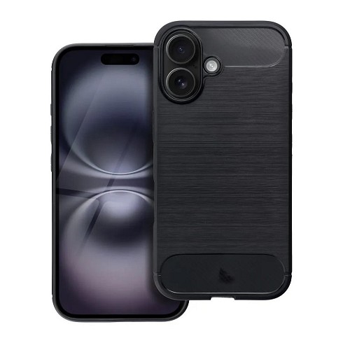 Cover Carbon Case per Iphone 16 black