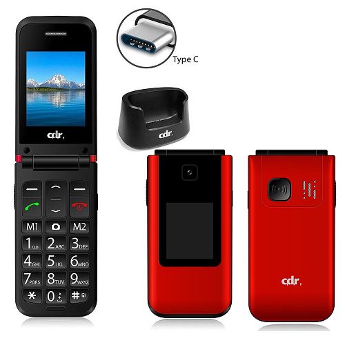 Cellulare CDR C38 2G Bluetooth tasto SOS - red