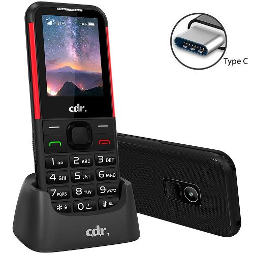 Cellulare CDR C52 4G Bluetooth tasto SOS -&nbsp;rosso