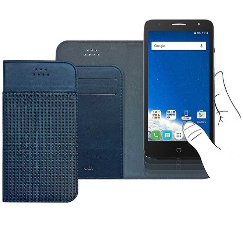 Custodia Cube Diary Duo per Alcatel Pop 4 Plus blue