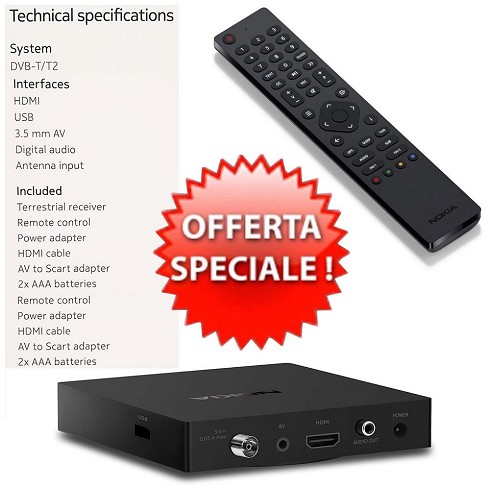 Nokia 6000 FTA Decoder Digitale Terrestre DVB-T/DVB-T2