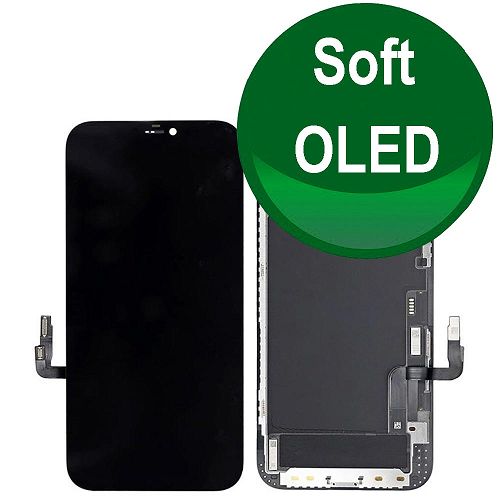 Display SOFT OLED autodiagnosticabile compatibile con Apple iPhone 12/12 Pro black