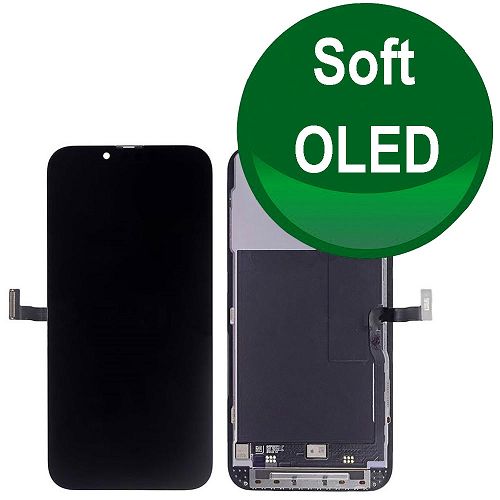 Display SOFT OLED autodiagnosticabile&nbsp;compatibile con Apple iPhone 13 black