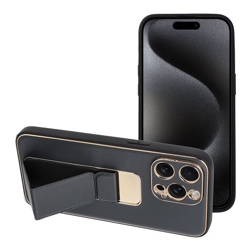 Cover ecopelle funzione stand per iPhone 15 Pro Max nero