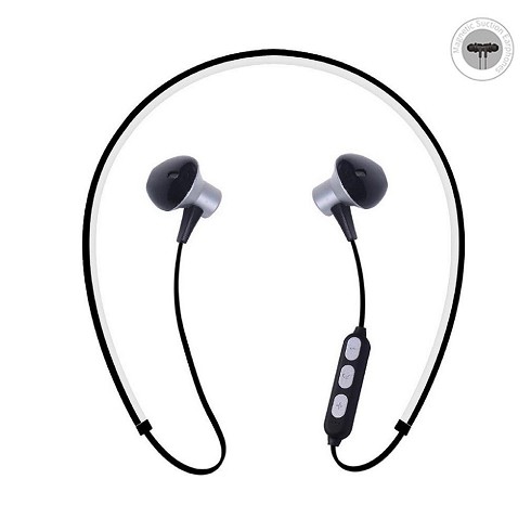 NeckPod Auricolare Bluetooth stereo magnetico black con laccio da collo