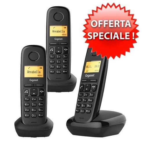 Cordless Gigaset A170 TRIO nero