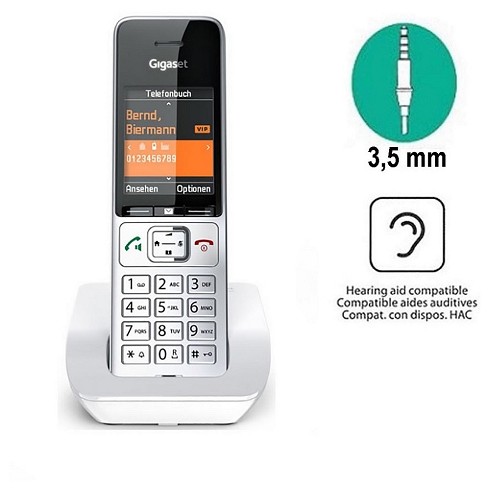 Cordless Gigaset Comfort 501 silver - Compatibile con apparecchi acustici