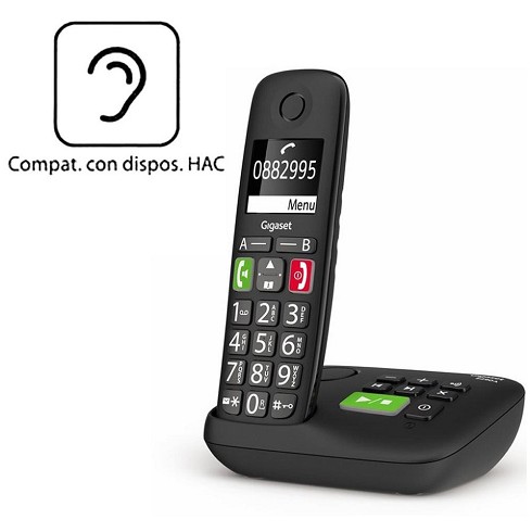 Cordless Gigaset E290A black segreteria 20 minuti