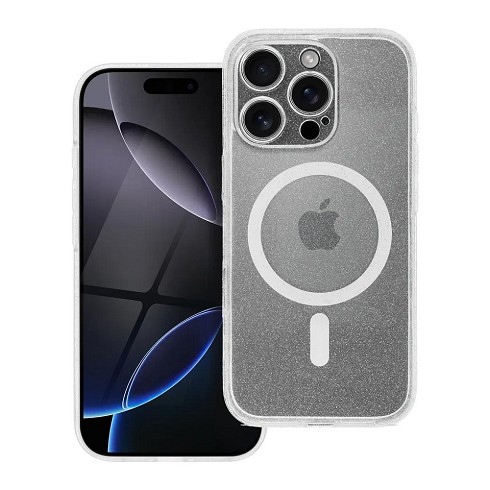 Cover Magnet3 ricarica wireless per iPhone 16 Pro Max glitter