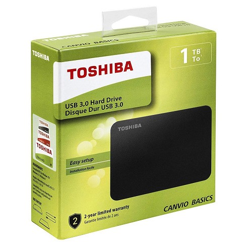 Hard Disk 1 TB USB 3.0 Toshiba Canvio Basics HDTB410EK3AA
