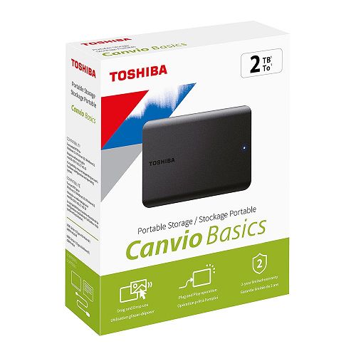 Hard Disk 2 TB USB 3.2 Toshiba Canvio Basics HDTB520EK3AA