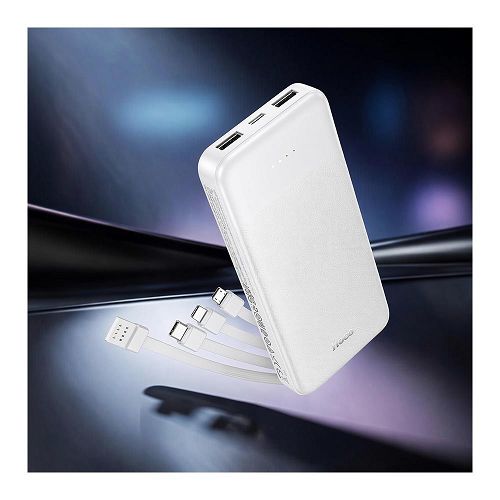 Power bank Hoco J163 con cavi 10000 mAh white