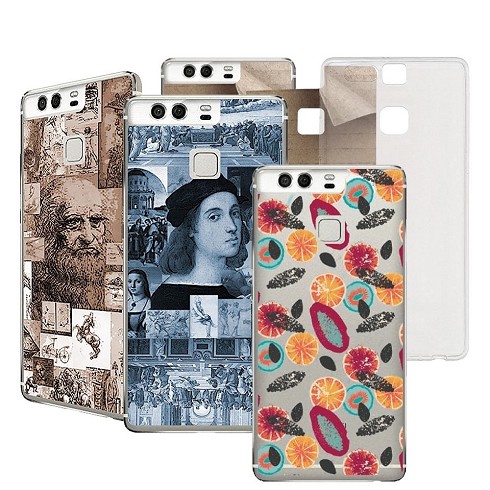 Cover Tucano CAMBIO per Huawei P9 Plus trasparente con 15 card