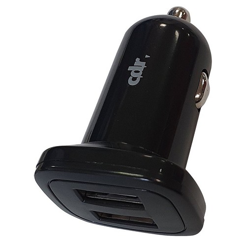 Caricabatterie X-Charge da auto 2 USB (2x1,2A o 1x2,4A) nero