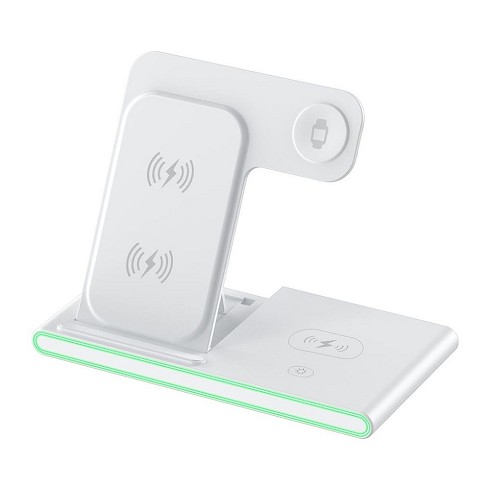 Caricatore Wireless C.D.R. 3 in 1 15W white