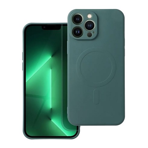 Custodia Soft Touch con magnete per iPhone 13 Pro green