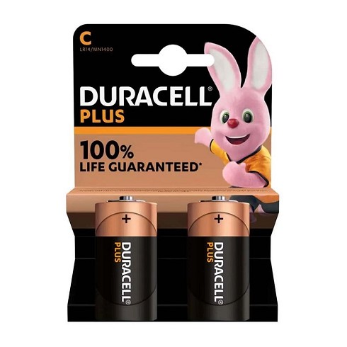 Batterie Duracell Plus 1,5V mezza torcia 2 pz