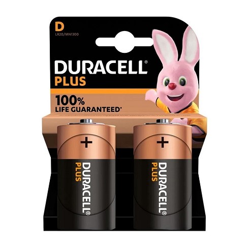 Batterie Duracell Plus 1,5V torcia 2 pz