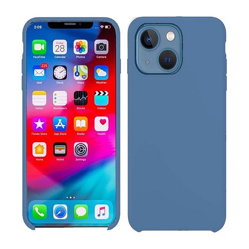 Custodia Soft Touch per iPhone 14 light blue