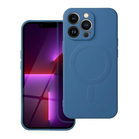 Custodia Soft Touch con magnete per iPhone 16 Pro blue