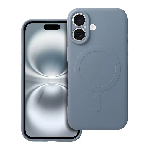 Custodia Soft Touch con magnete per iPhone 17 light blue