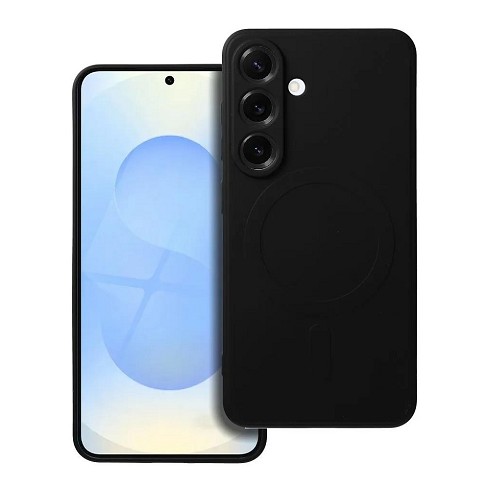 Custodia Soft Touch con magnete per Samsung S25 Plus black