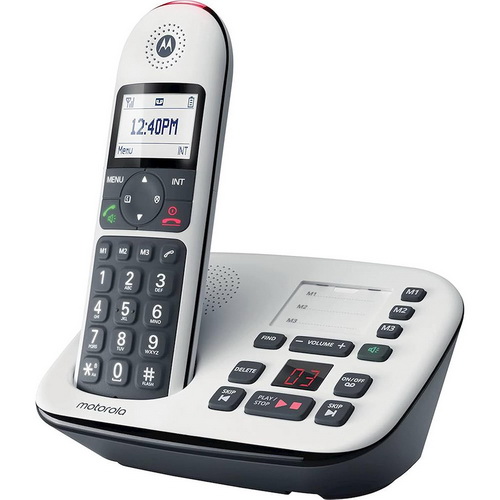 Motorola CD5011 white - cordless digitale compatibile con apparecchi acustici - segreteria
