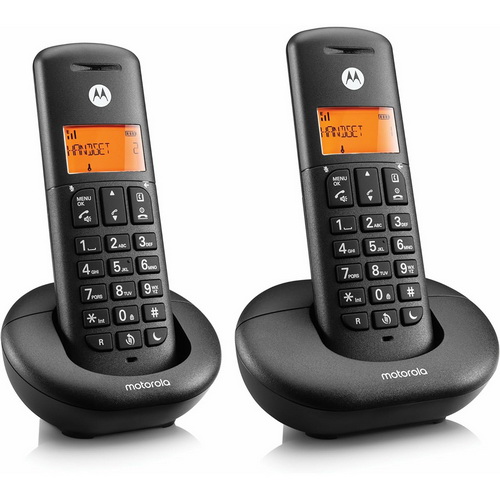 Motorola E202 black - cordless digitale con 2 portatili