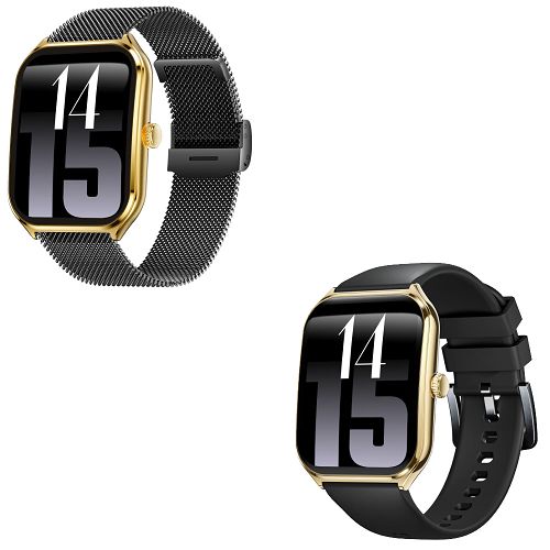 Smartwatch Maxcom FW74 Aurum Slim quadrante gold con 2 cinturini