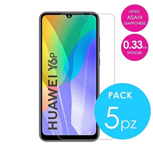 5 pz. Pellicole vetro temperato ULTRA per Huawei Y6P 2020