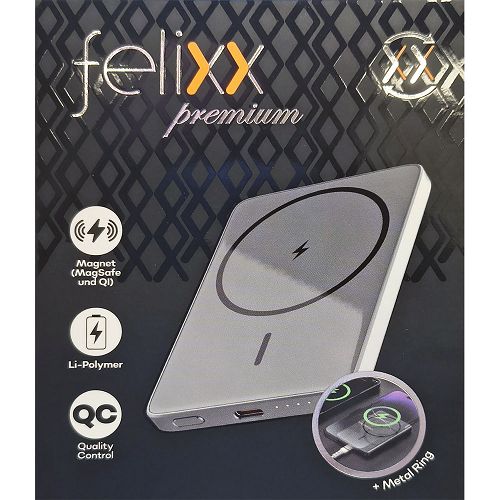 FeliXX Power Bank PD Magnetic ultra slim 20 W 5000 mAh