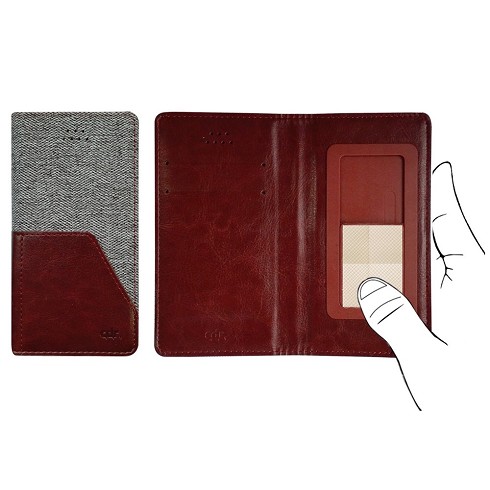 Custodia Pocket Diary universale grey - L: 15,3 x 7,5 x 1,1 cm