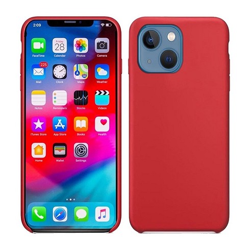 Custodia Soft Touch per iPhone 15 Plus red